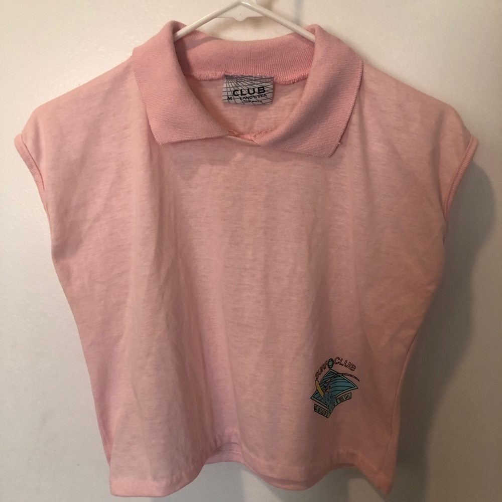 Fun vintage cropped collared shirt